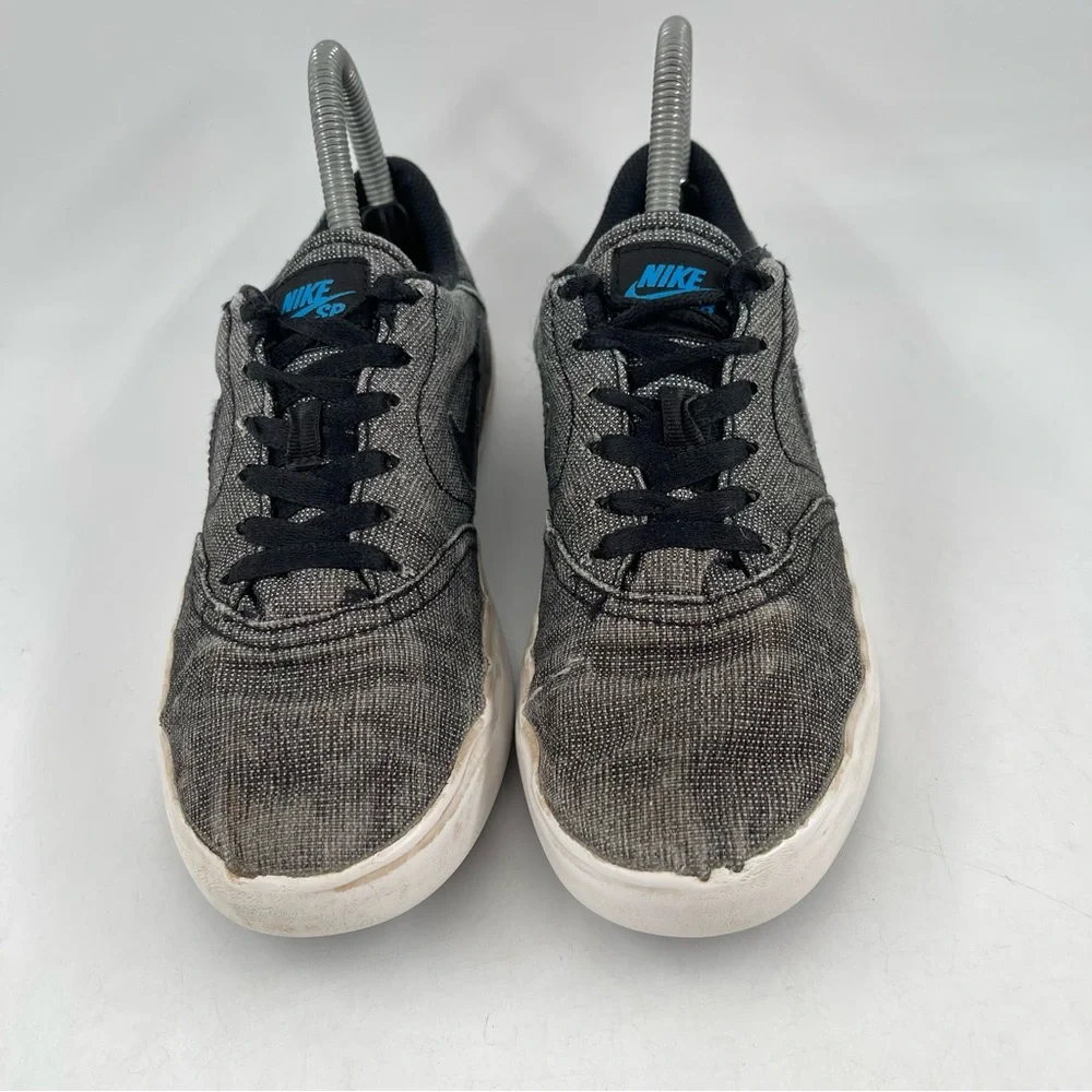 Nike Unisex Kids SB Black White Check Canvas Shoe Lace Up Sneaker - Size 5.5 Y